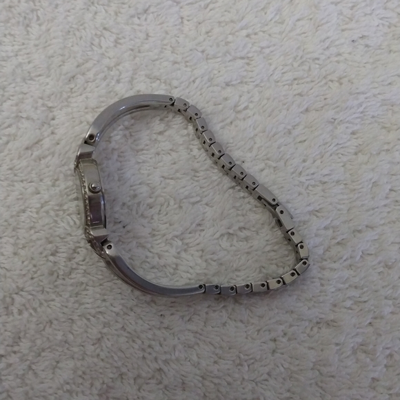 EUC Women's Stainless Steel Rhinestone Heart Designed Bulova Watch - Picture 7 of 15